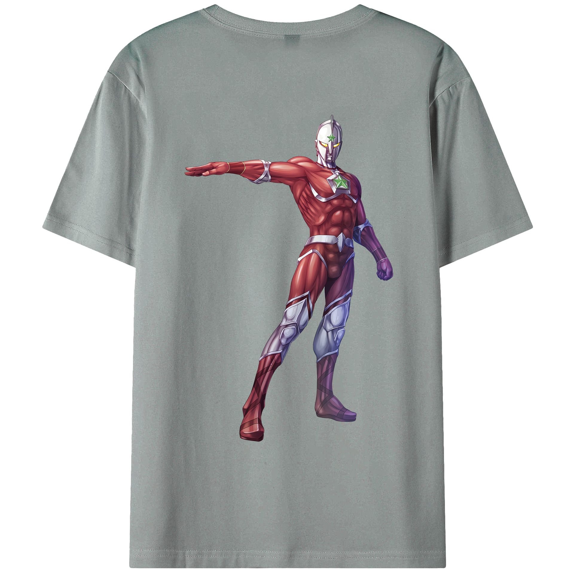 （画像用） ウルトラマン Ultraman 綿100％ メンズ半袖Tシャツ（バックプリント） 通気性